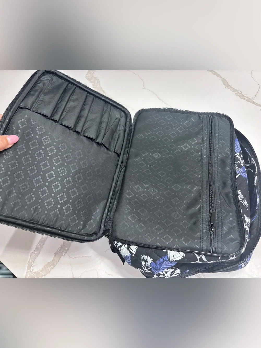 Vera Bradley Large Blush and Brush Make-Up Case in Frosted Floral